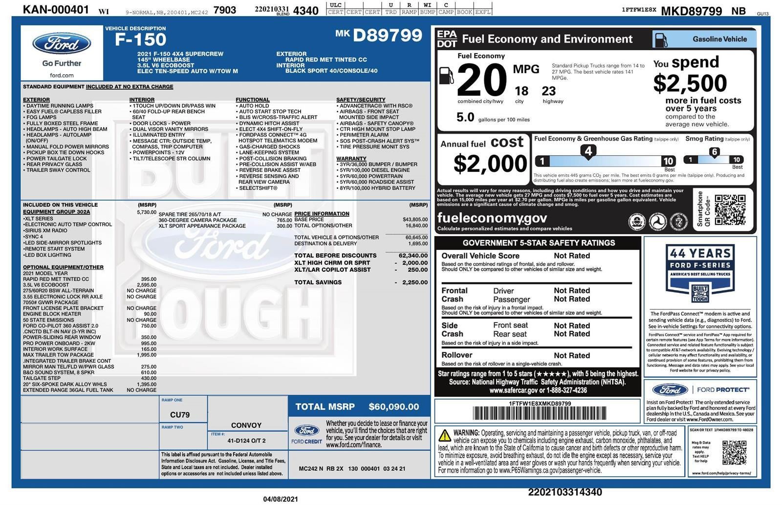 2021 Ford F-150 XL